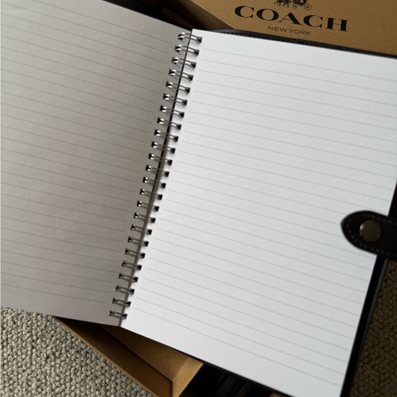 COACH Penguin Print Notebook Set | Leather Notebook Cover + Pencil Case| NIB - Picture 4 of 7